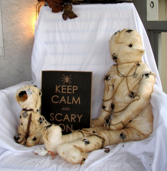 Halloween mummy and mummy dog