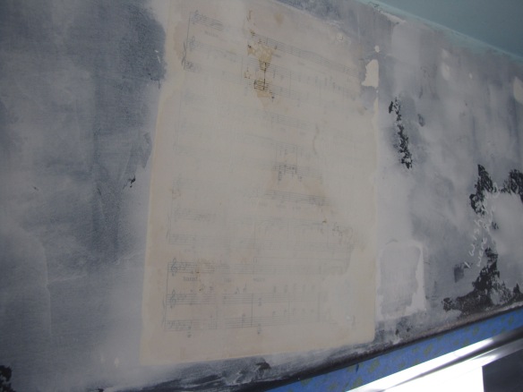 plaster over sheet music