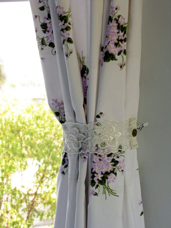 thrift store fabric curtains